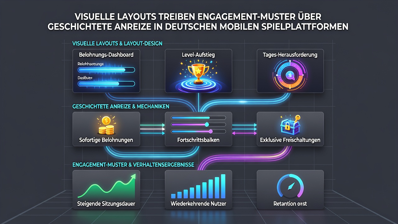 Beispielhafte Darstellung von gestaffelten Incentive-Layern und Nutzerinteraktionen in mobilen Apps